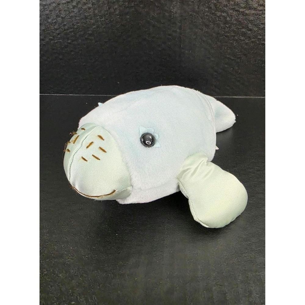 Vintage Dakin MANATEE Plush Stuffed Animal with Satin Fins 1985